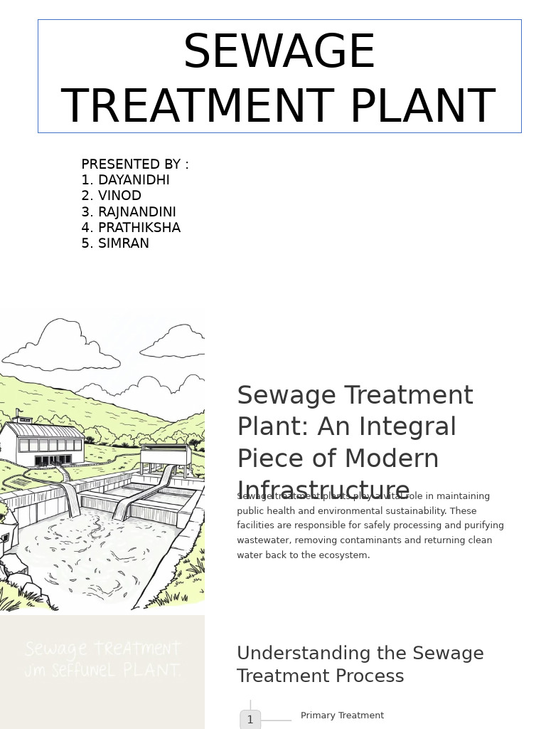 Sewage Treatment Plant An Integral Piece of Modern Infrastructure | PDF ...