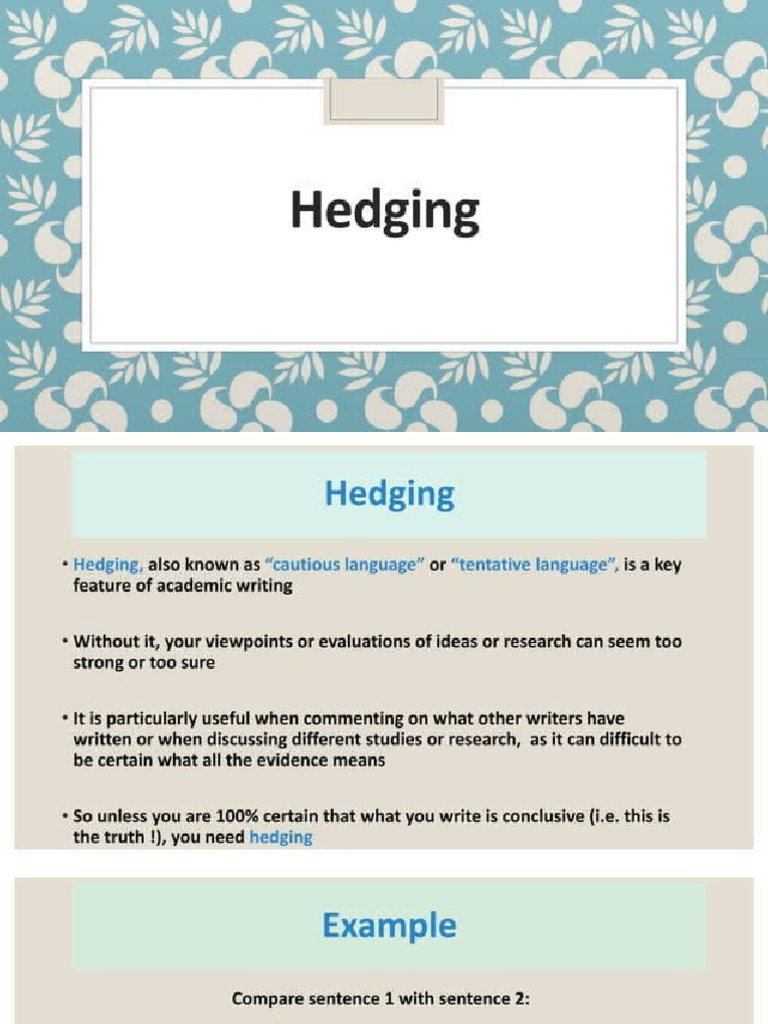 Hedging | PDF