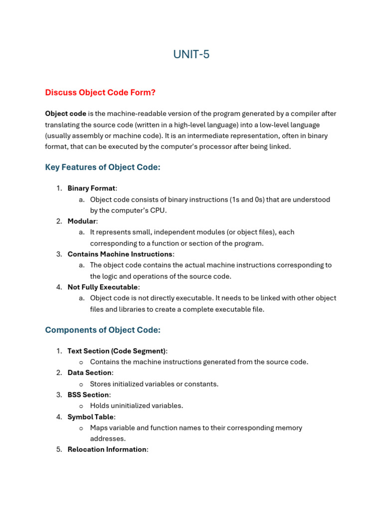 Atcd - Unit 5 | PDF | Program Optimization | Central Processing Unit