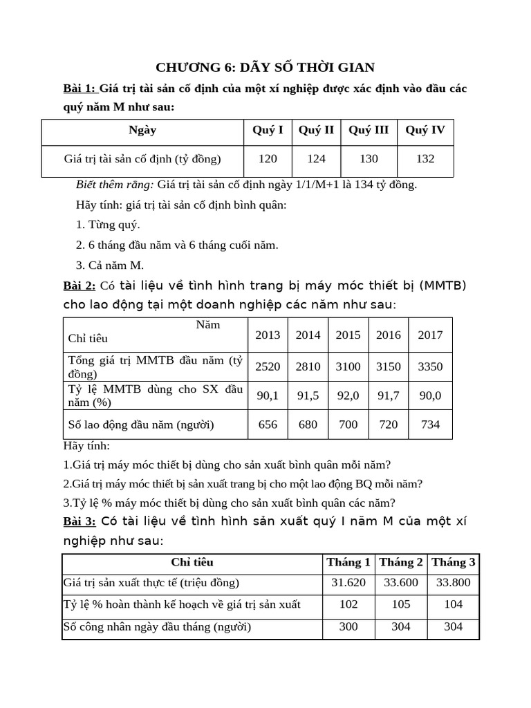 BT Chương 6 | PDF