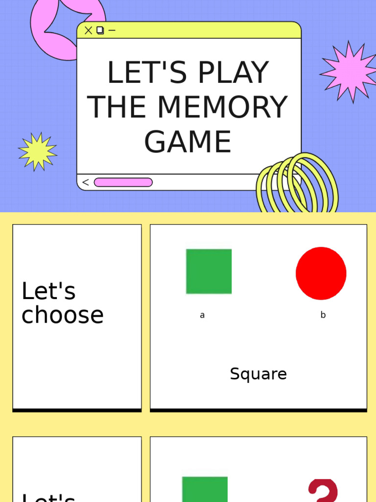 Let'S Play The Memory Game | PDF