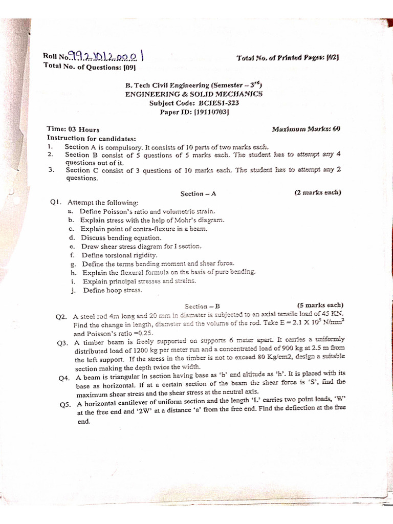 3rd sem pyq | PDF