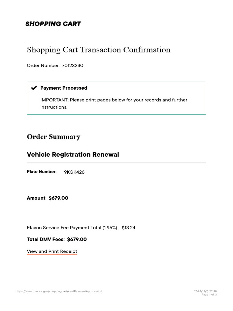 Payment confirmation pdf
