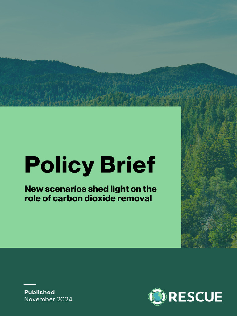 RESCUE Policy Brief #1 - November 2024 | PDF | Climate Change | Climate ...