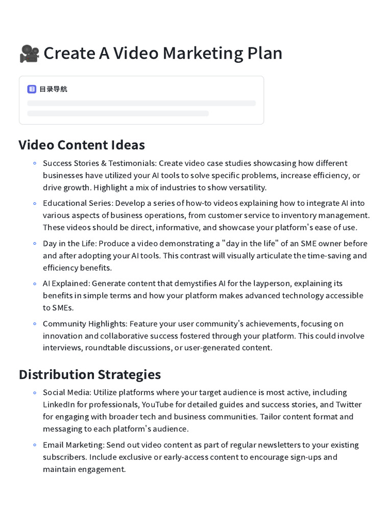 ? Create A Video Marketing Plan | PDF | Marketing | Advertising