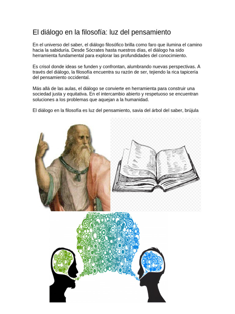 El Diálogo en La Filosofía | PDF