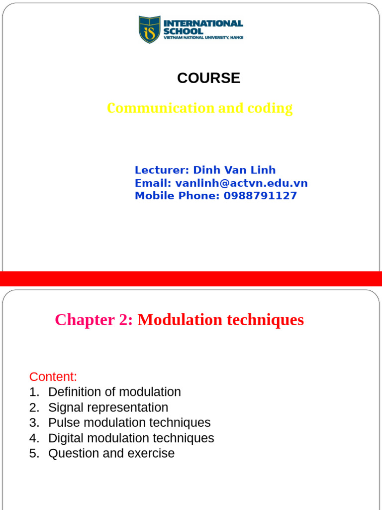 Chapter 2 - Communication and Coding - 13.01.2023 - Done | PDF ...