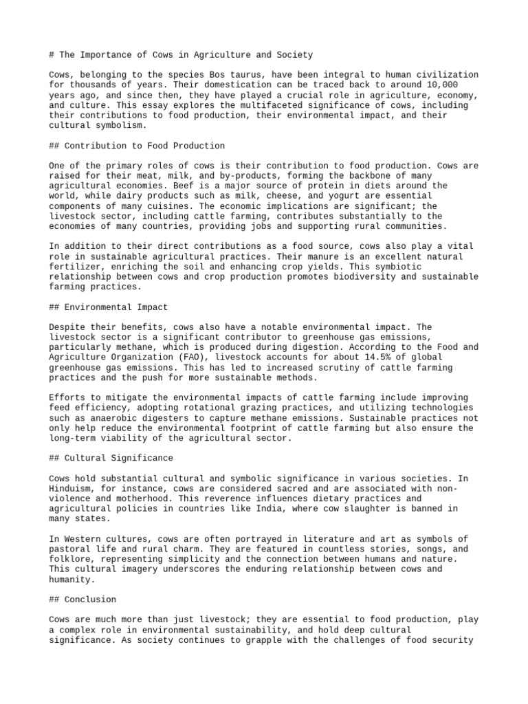 Cows | PDF | Agriculture | Cattle