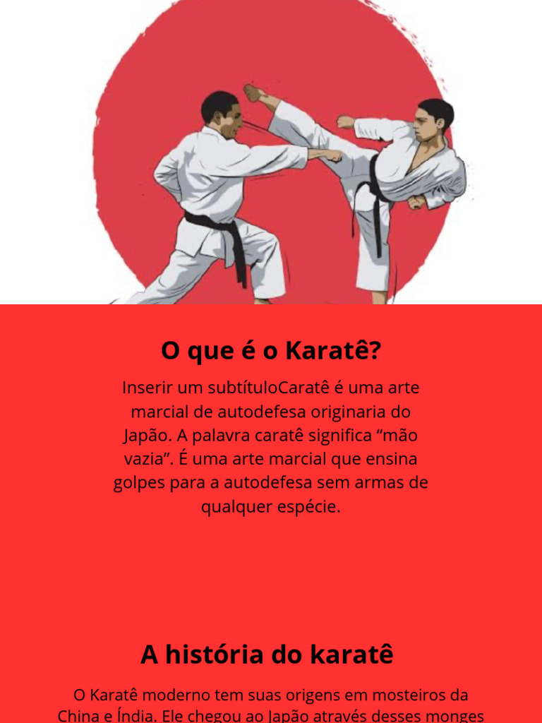 O que é o Karatê? História e Regras | PDF