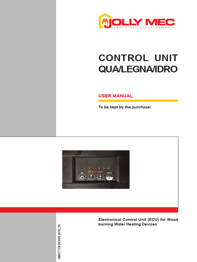 ECU User Manual for Wood Heating Systems | PDF | Pump | Water Heating