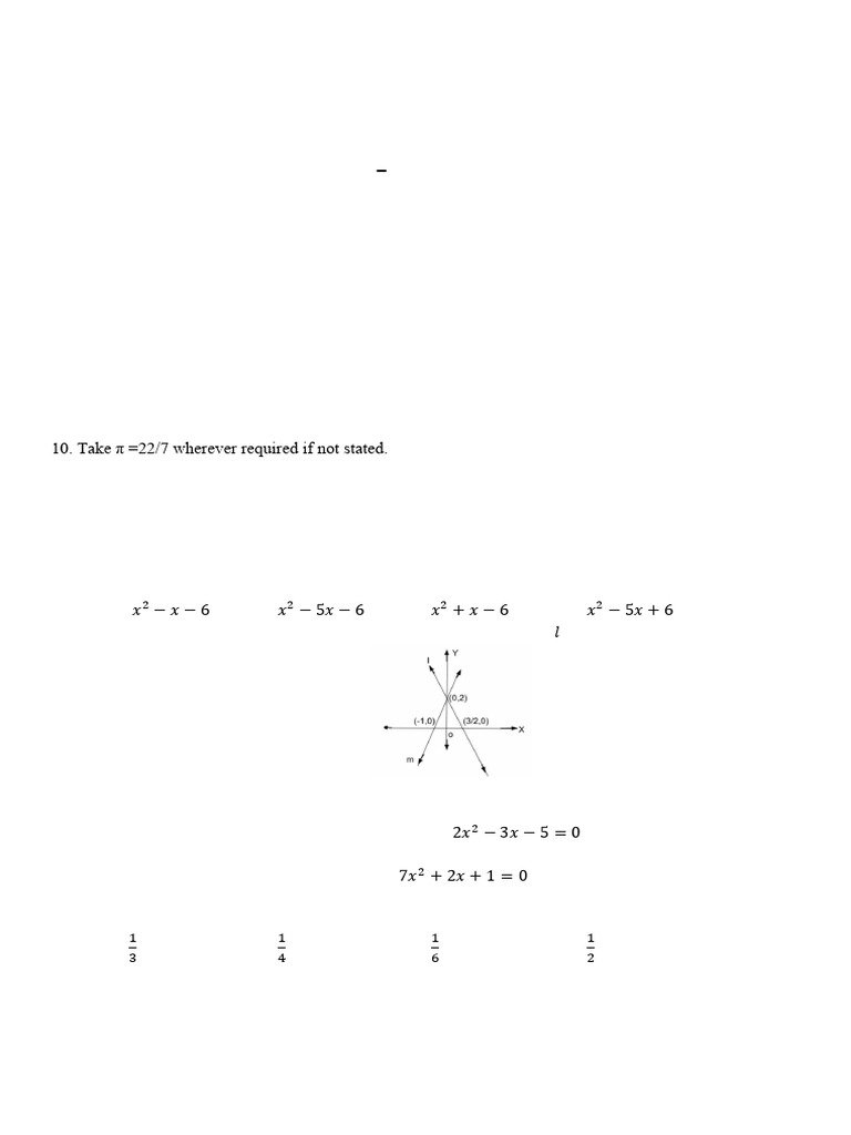 QP Maths Basic X PB 1 Set 1 | PDF | Circle | Angle