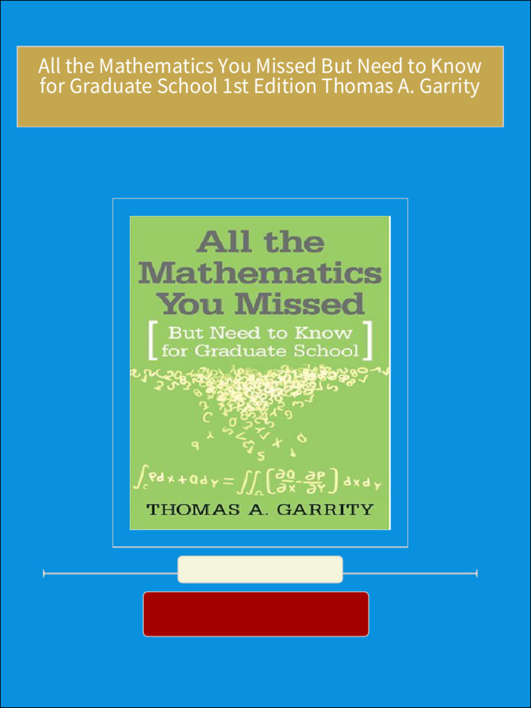 All The Mathematics You Missed