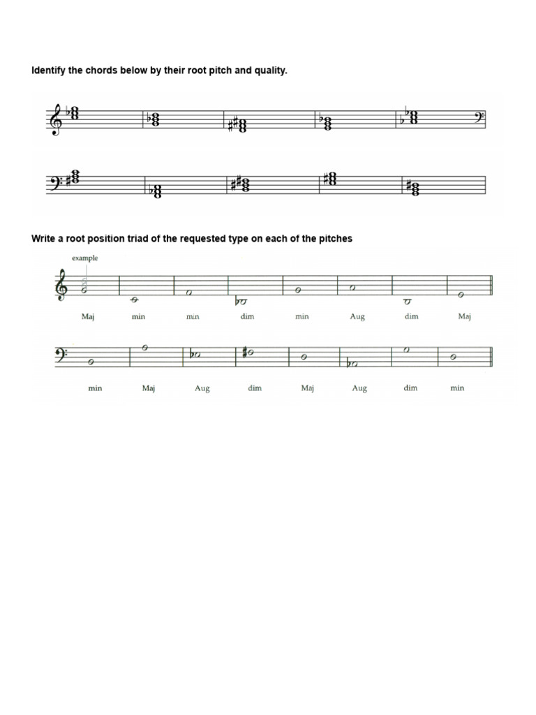 Triads and Inversions Handout | PDF