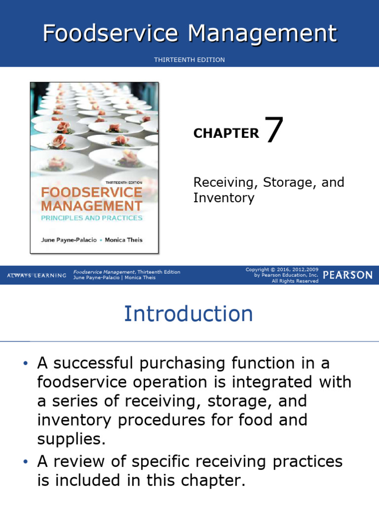 Foodservice Receiving and Inventory Management | PDF
