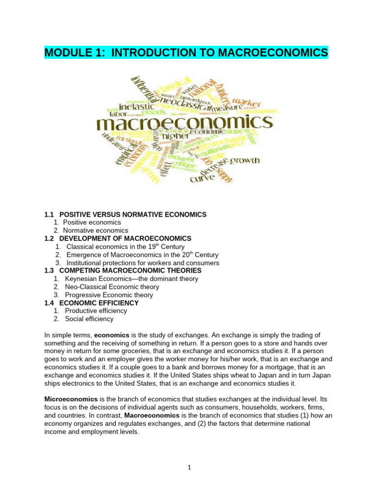 MODULE+1 Introduction+to+Macroeconomics | PDF | Economics ...