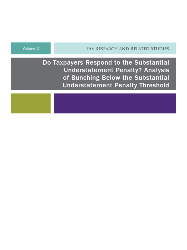 ARC18 Volume2 03 SubstantialUnderstatement | PDF | Alternative Minimum ...