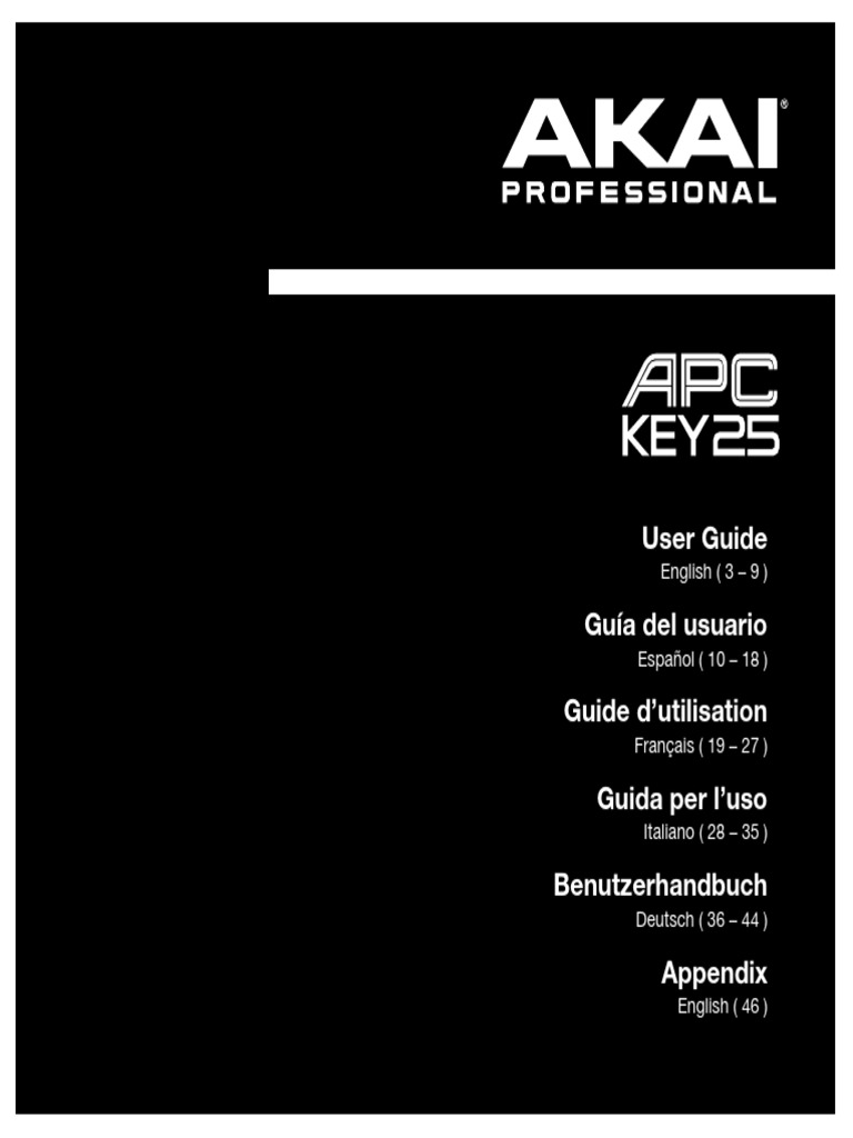 APC Key 25 mk2 User Guide | PDF | Computer Keyboard | Computer Engineering