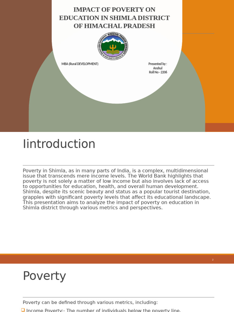 Impact of Poverty on Education in Shimla District | PDF | Poverty ...