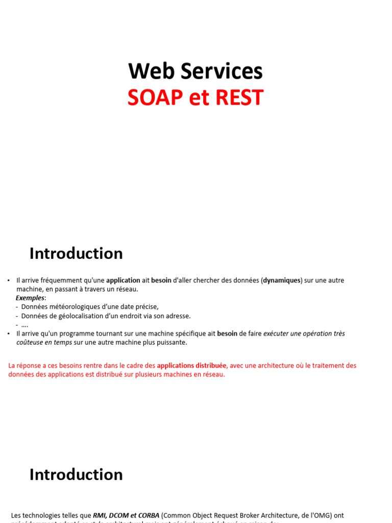 Introduction aux services web SOAP et REST | PDF | Service web | Internet