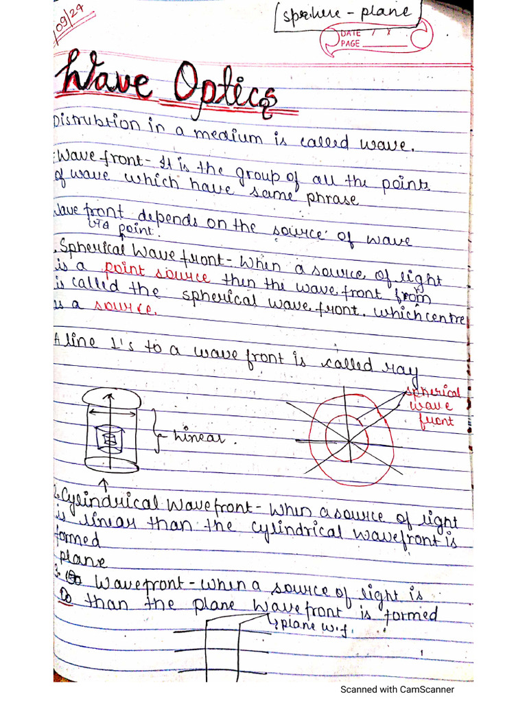 Notes of Wave Optics | PDF