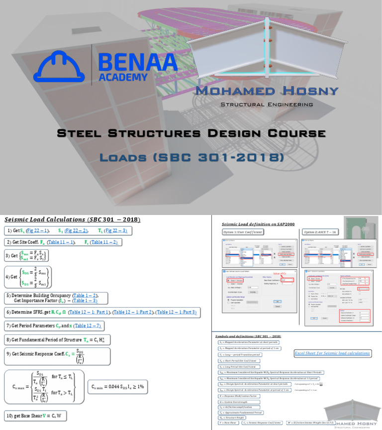 Seismic Load Calculations (SBC 301-2018) | PDF