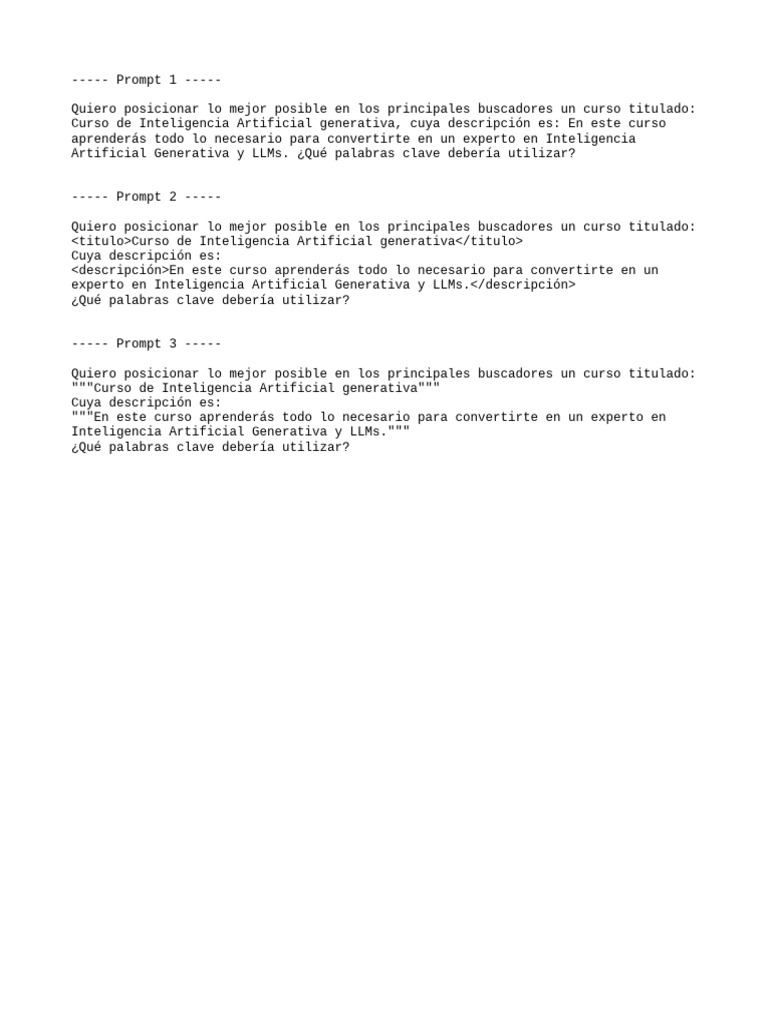 Prompts Delimitadores | PDF