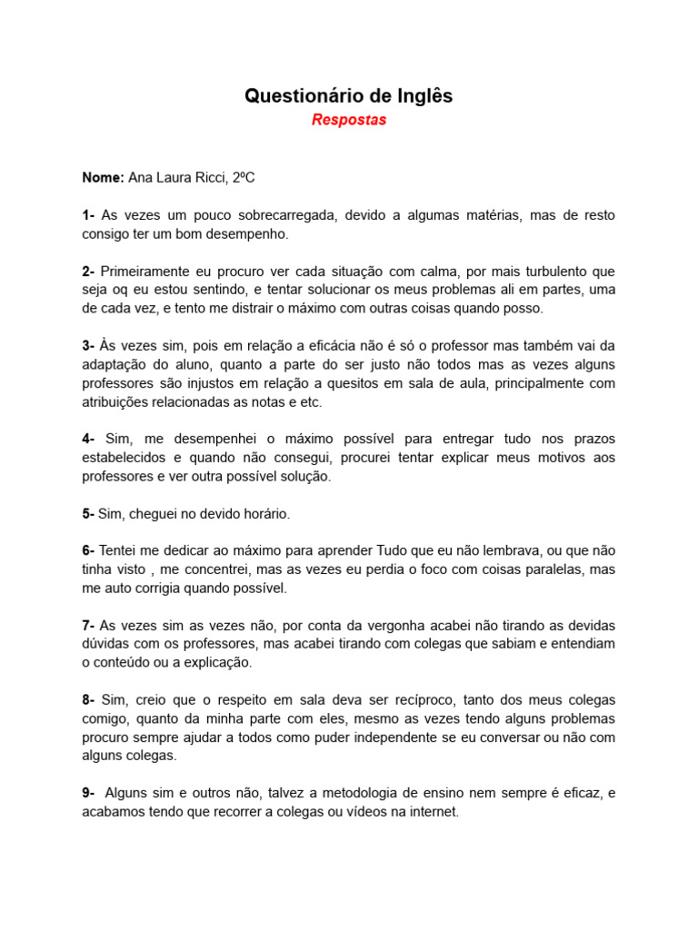 Desempenho e Desafios no Ensino de Inglês | PDF | Comunicação