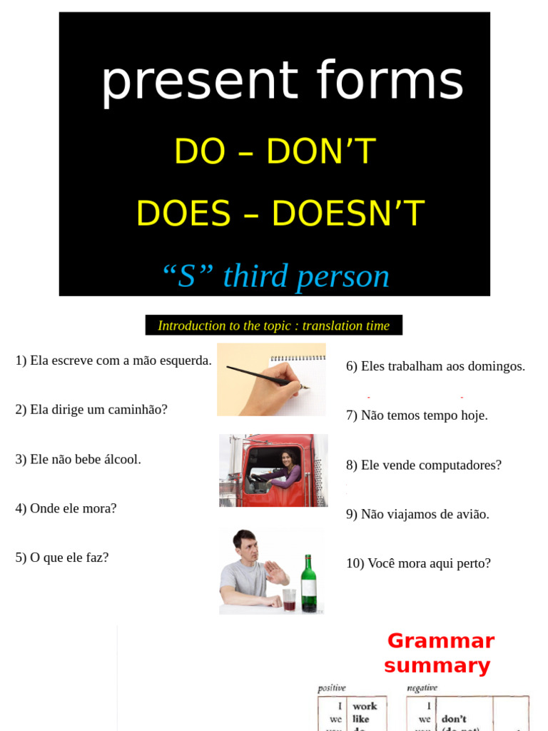 Unit 3 - Present Simple Negative and Interrogative | PDF