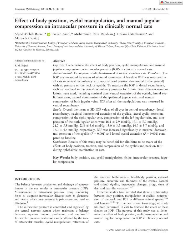 Effect of Body Position, Eyelid Manipulation, and Manual Jugular ...