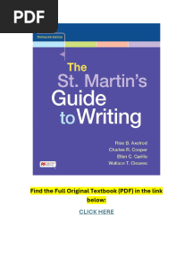 The St. Martin’s Guide to Writing 13th Edition TEXTBOOK