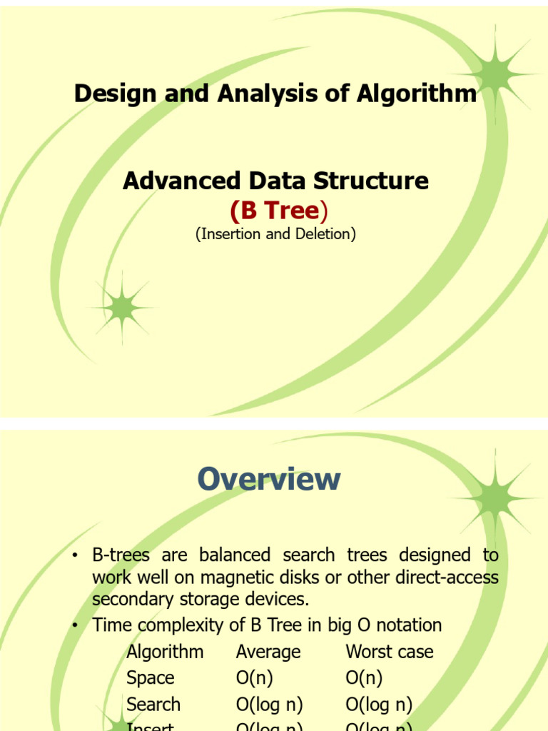 B-Tree Insertion and Deletion Analysis | PDF | Computer Data ...
