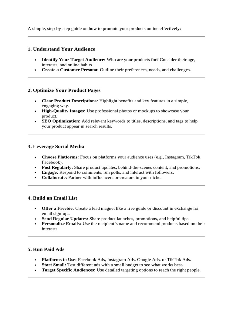 The Ultimate Guide To Promoting Your Products Online | PDF | Search ...