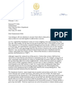 Speaker Christine Quinn's Letter to Police Commissioner Ray Kelly on Stop and Frisk