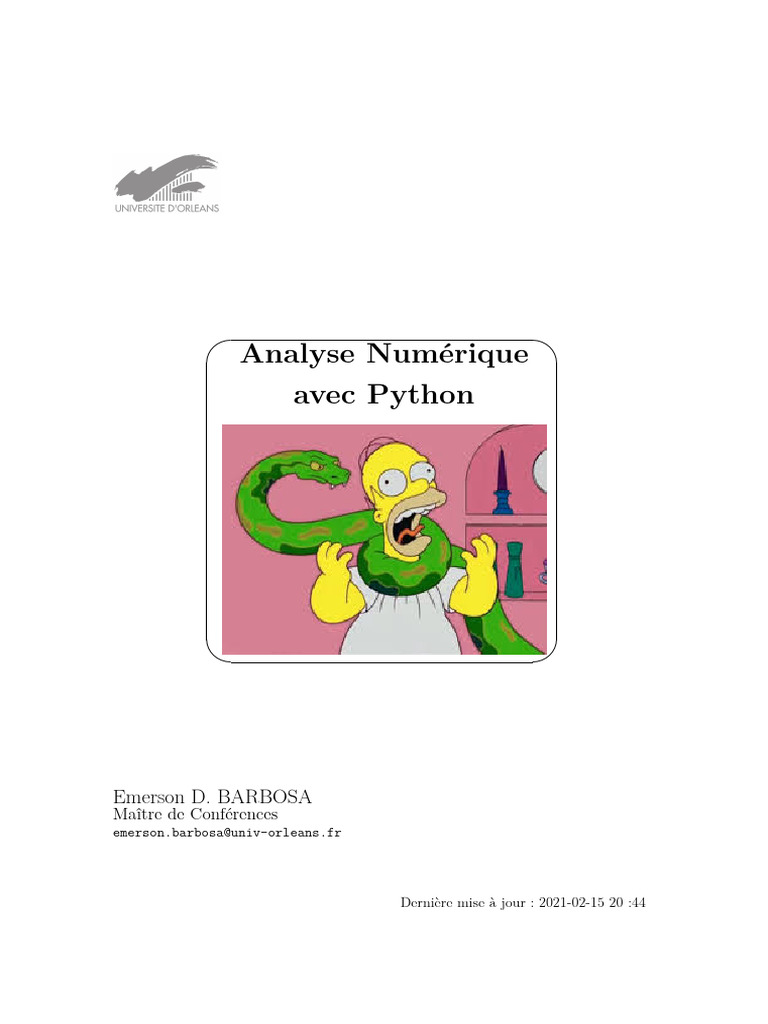 Analyse Numérique avec Python | PDF | Spline | Mathématiques appliqués