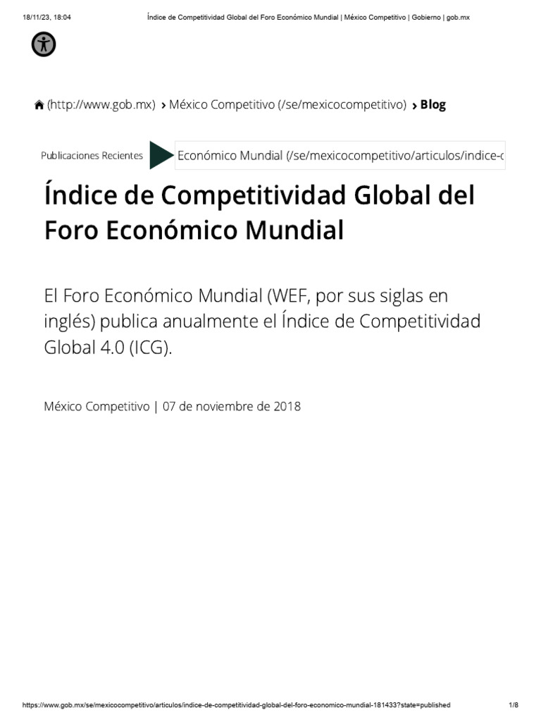 Índice de Competitividad Global 2024 | PDF | foro Economico Mundial ...
