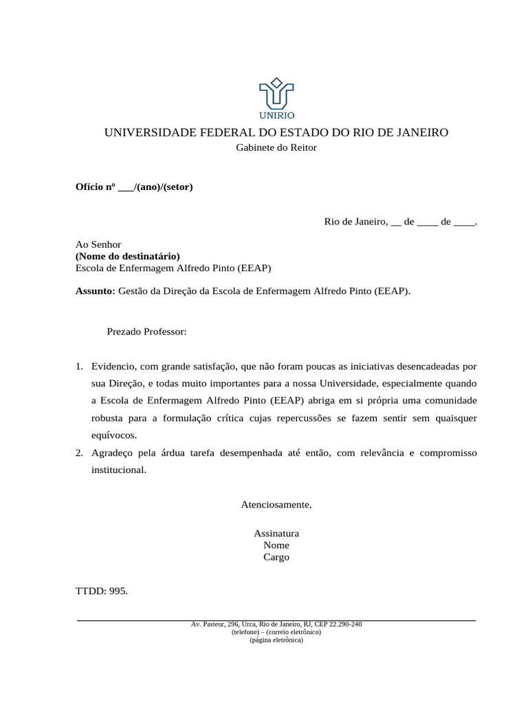 Gestão da Direção da EEAP - Agradecimento | PDF