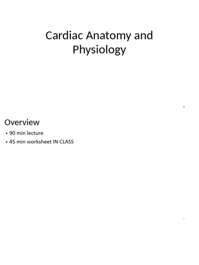 Cardiac Anatomy and Function Overview | PDF | Diastole | Heart Valve