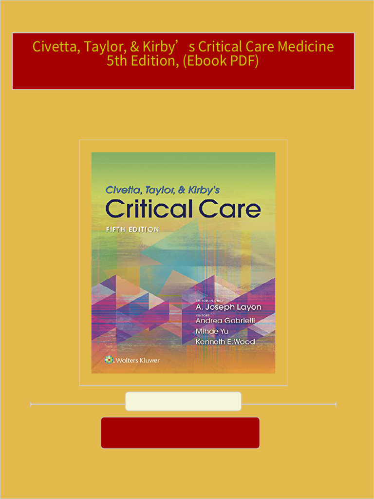 Download ebooks file Civetta, Taylor, & Kirby CRITICAL CARE MEDICINE 第五版