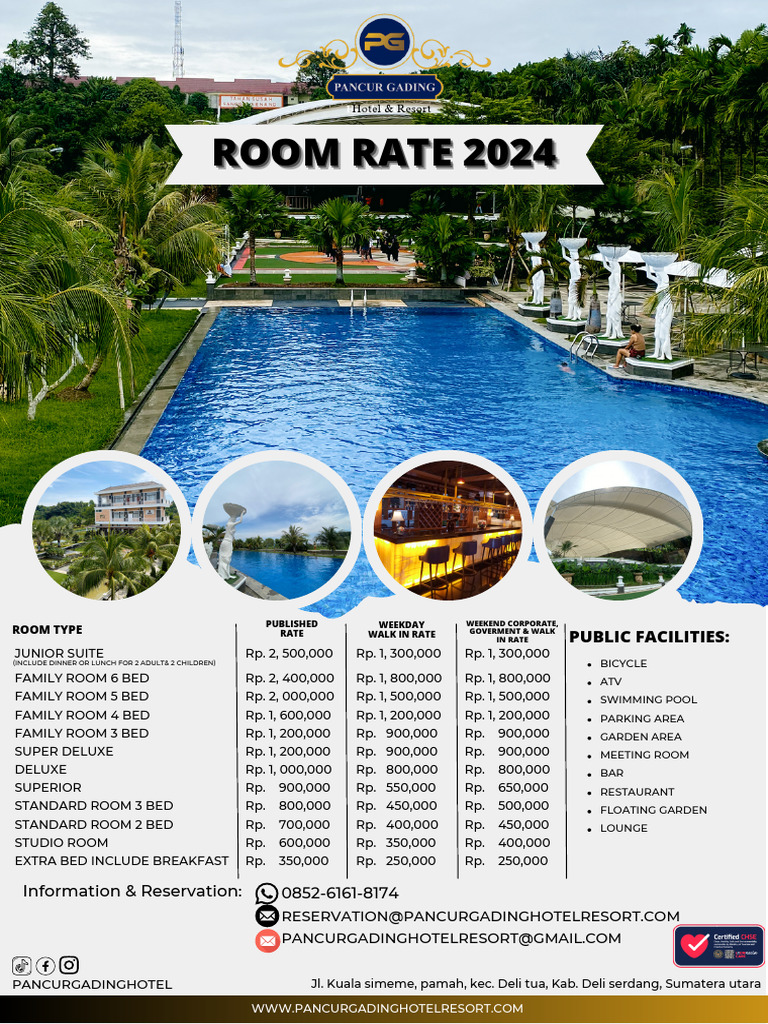 Room Rate and Facilities 2024 | PDF | Bathroom | Room