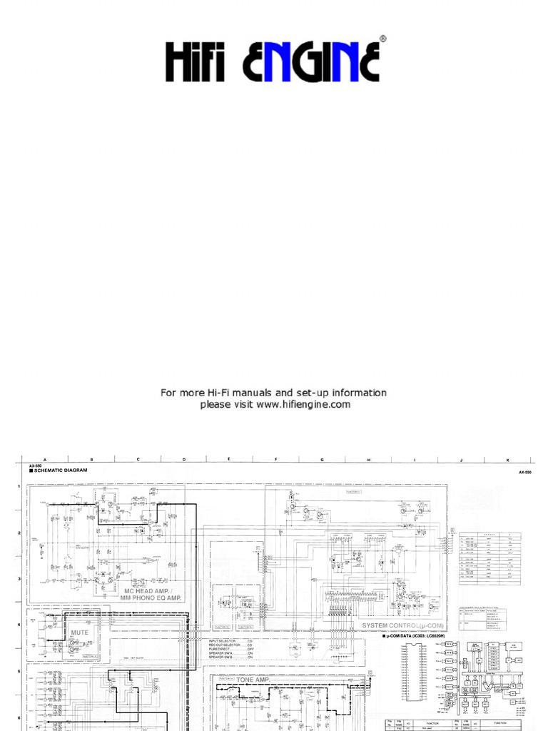 Hfe Yamaha Ax-550 Schematic | PDF