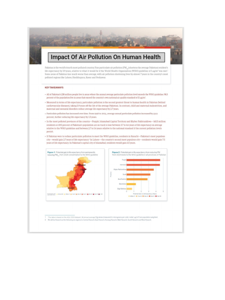Impact Of Air pollution on human health | PDF
