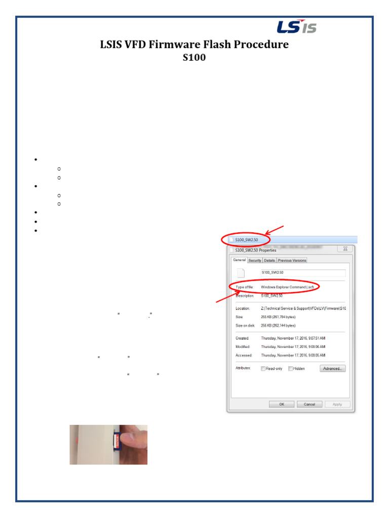 LSIS S100 VFD Firmware Flash Guide | PDF | Computer File | Computing
