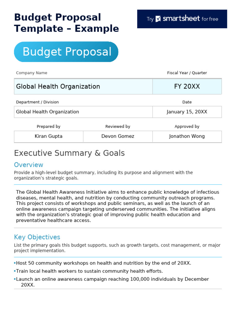 Ic Budget Proposal Template Example 11142 - Word | PDF | Expense | Budget