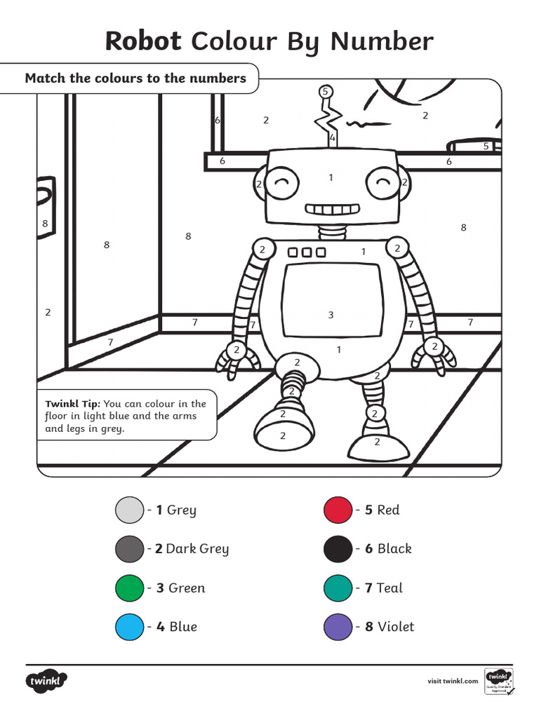 Color by Number Robot Guide | PDF