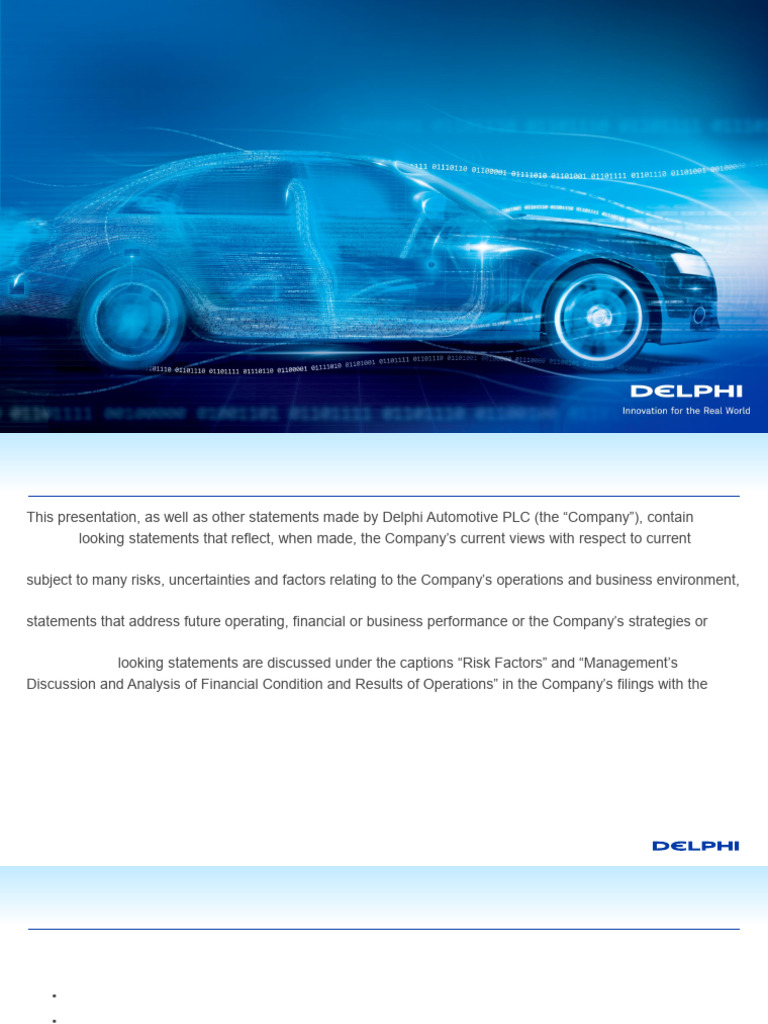 Delphi Q4 2016 Earnings Overview | PDF | Financial Accounting ...