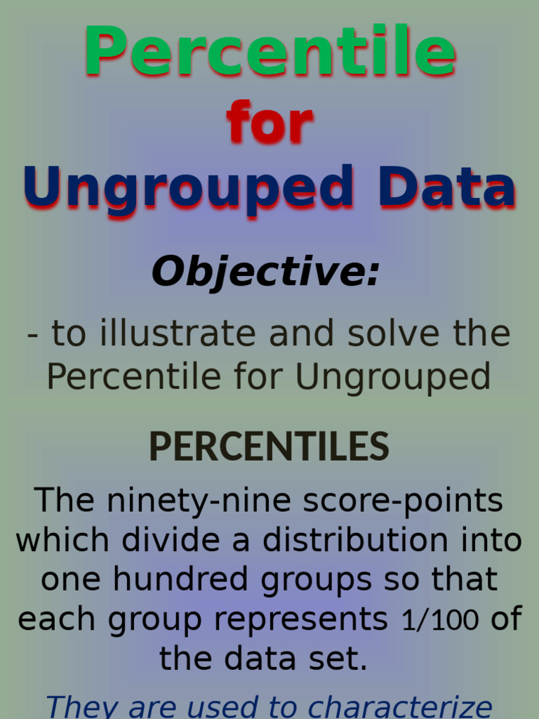 Understanding Percentiles in Ungrouped Data | PDF
