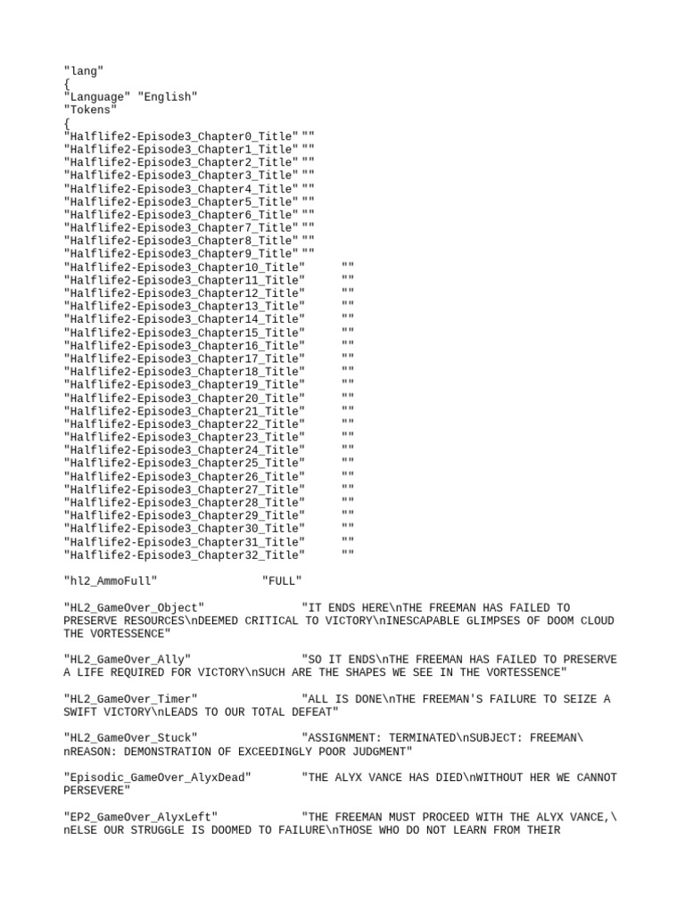 Half-Life 2 Episode 3 Chapter Titles | PDF | Projectile Weapons ...
