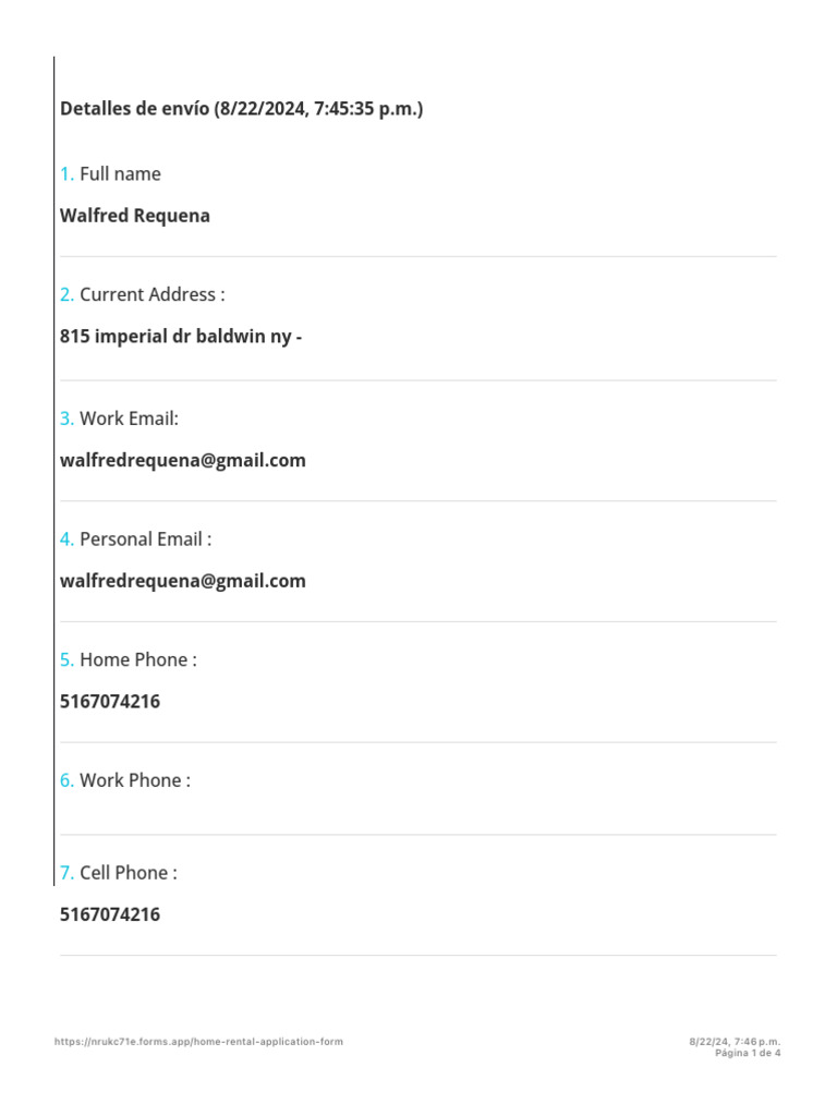 Home rental application form forms app pdf