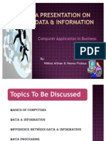 A Presentation on Data & Information