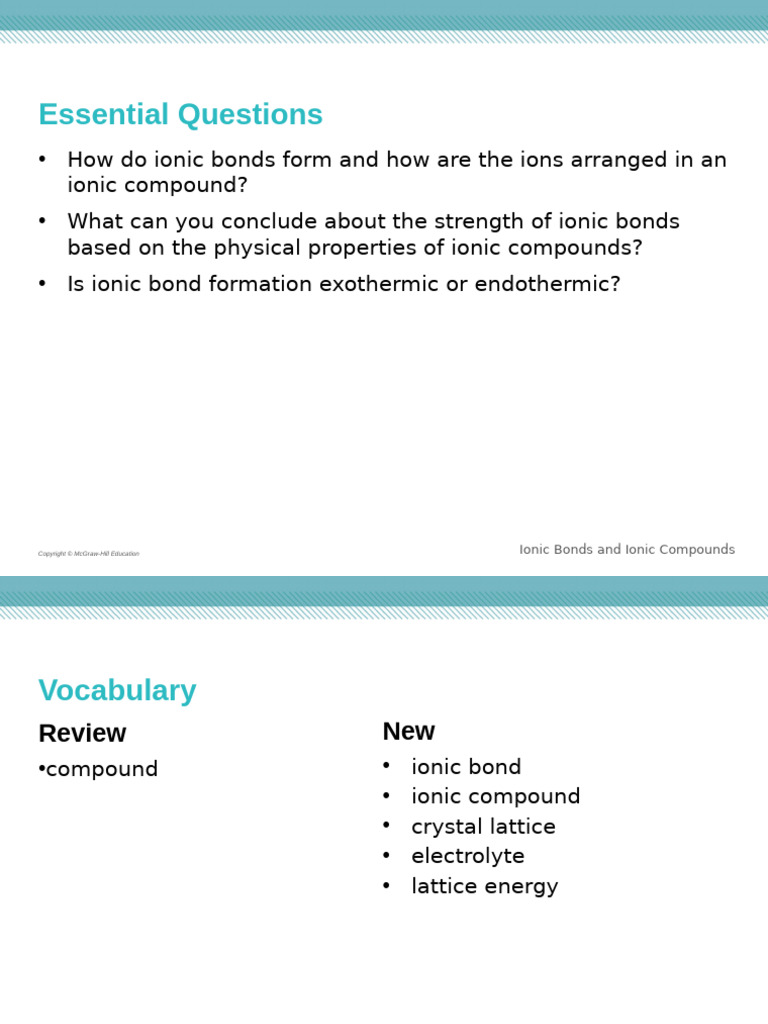 7classroom Presentation Sec. 2 | PDF | Ionic Bonding | Chemical Compounds